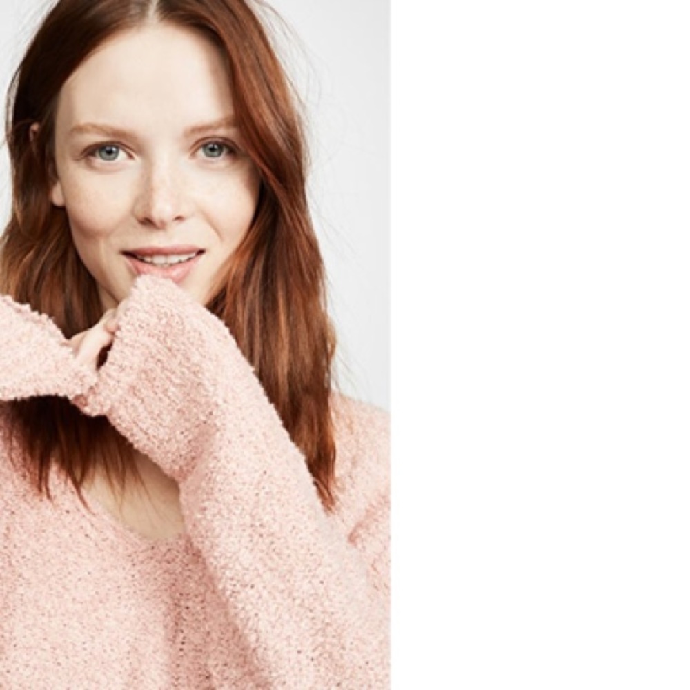 FREE PEOPLE Finders Keepers Sweater NWT S Peach - Picture 5 of 7